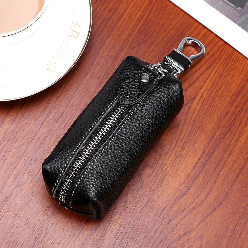LENSRO Cow Leather Key Wallet Car Key Bag Wallet Unisex Holders