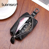 LENSRO Cow Leather Key Wallet Car Key Bag Wallet Unisex Holders