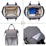 LEQUEEN Diaper Bag Baby Care Stroller Large Mom Backpack Mummy Maternity Wet Bag