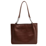 LETTSIDE Tote Bags for Women Winter Solid Leather Big High Capacity