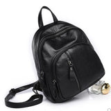 PU Leather Women Backpack Female Backpacks Small Zipper Bags