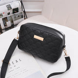 Solid Zipper High Shoulder Bag for Women
