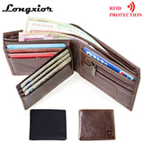 RFID Blocking Cow Leather Men Wallet Purse Identity Protection MRF7