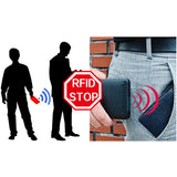 RFID Blocking Cow Leather Men Wallet Purse Identity Protection MRF7