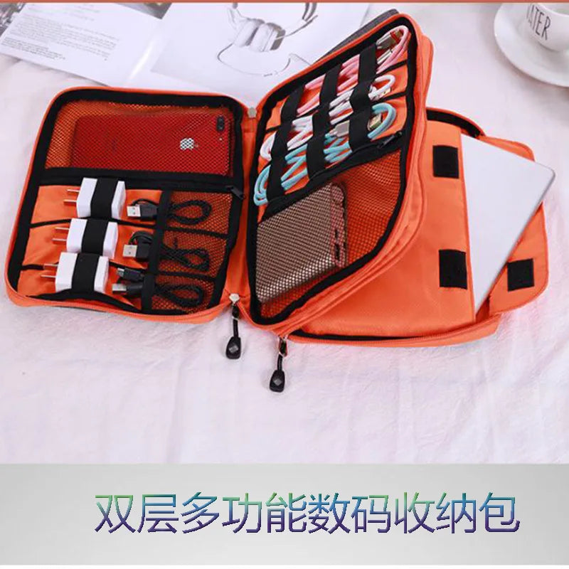 Waterproof Bag USB Data Cable Earphone Wire Pen Power Bank Travel Bag Kit Case