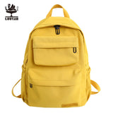 Waterproof Nylon Female Backpack Solid Casual Travel Backpack Large Capacity