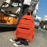 Waterproof Nylon Female Backpack Solid Casual Travel Backpack Large Capacity