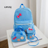 Girls 3-Piece School Bags Butterfly Backpacks
