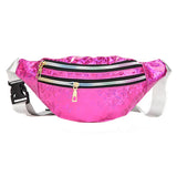 Women Holographic Waist Bag - Geometric Fanny Pack