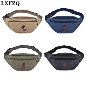 Canvas Hip Bag Waist Bag Chest Bag Fanny Pack Purse