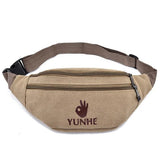 Canvas Hip Bag Waist Bag Chest Bag Fanny Pack Purse
