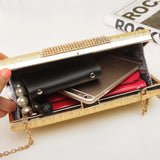 Beaded Evening Clutch Bag with Chain for Wedding
