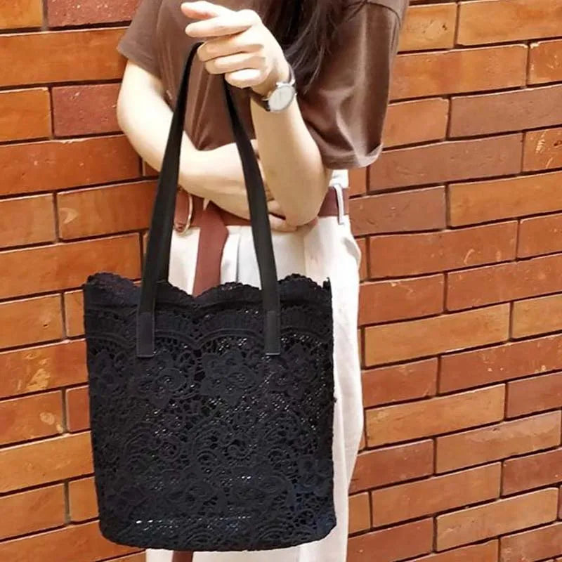 Embroidery Shoulder Bag Large Capacity Tote Fairy Mori-girl