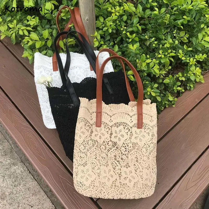 Embroidery Shoulder Bag Large Capacity Tote Fairy Mori-girl