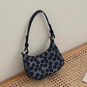 Vintage Floral Underarm Tote Shoulder Bag