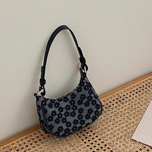 Vintage Floral Underarm Tote Shoulder Bag