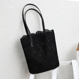 Lace Hollow Out Shoulder Bags Women Large Capacity Totes Retro