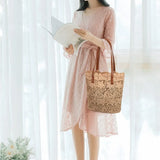Lace Hollow Out Shoulder Bags Women Large Capacity Totes Retro