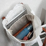Lace Hollow Out Shoulder Bags Women Large Capacity Totes Retro