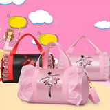 Embroidery Gym Bag Girls Latin Dance Tote Bag