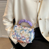 Lace Girls Cross Body Shoulder Box Bag Pu Chain Wedding