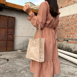 Embroidered Hollow Out Lace Tote Bag Women Shoulder Bag