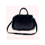 Leopard Print Fur Bag High-end Plush Underarm Shoulder Crossbody Bag