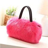 Leopard Print Fur Bag High-end Plush Underarm Shoulder Crossbody Bag