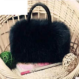 Leopard Print Fur Bag High-end Plush Underarm Shoulder Crossbody Bag