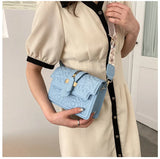 Casual Messenger Bag Wide Shoulder Strap Solid High Bag