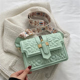 Casual Messenger Bag Wide Shoulder Strap Solid High Bag