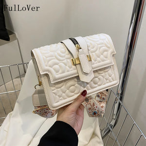 Casual Messenger Bag Wide Shoulder Strap Solid High Bag