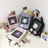 Ladies 3 Way Ita Bag Cartoon Student School Bag Game Console Lolita