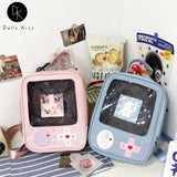 Ladies 3 Way Ita Bag Cartoon Student School Bag Game Console Lolita