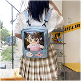 Ladies 3 Way Ita Bag Cartoon Student School Bag Game Console Lolita