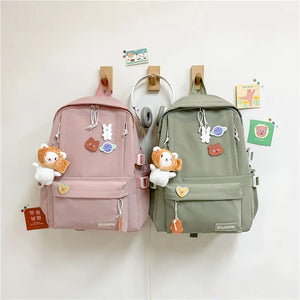 Ladies Backpacks Teen Boys Girls Harajuku Student School Bags