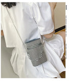 Diamonds Shoulder Bag Silver Crossbody Handbag