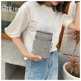 Diamonds Shoulder Bag Silver Crossbody Handbag
