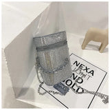 Diamonds Shoulder Bag Silver Crossbody Handbag