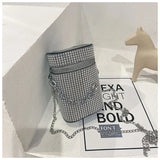 Diamonds Shoulder Bag Silver Crossbody Handbag