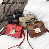 Crocodile Leather Should Messenger Bag Handbag