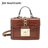Crocodile Leather Should Messenger Bag Handbag