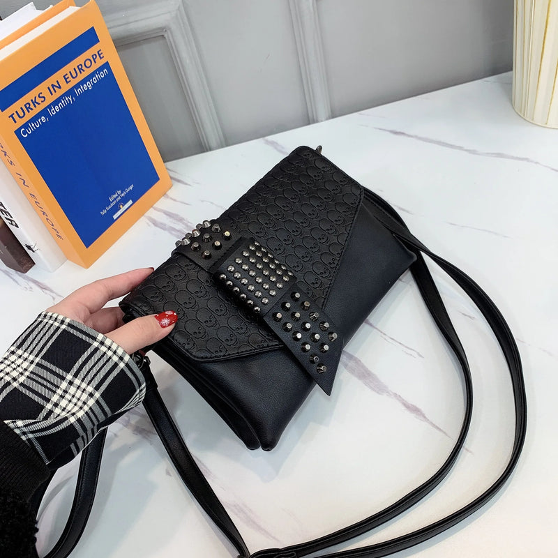 All-match Shoulder Bag Handbag Rivet Small Square Bag Women's Bag