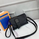 All-match Shoulder Bag Handbag Rivet Small Square Bag Women's Bag