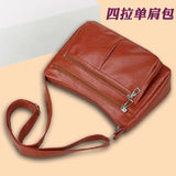 Soft Leather Multi-layer Crossbody Bag for Women