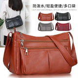 Soft Leather Multi-layer Crossbody Bag for Women