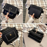 Women's Broadband Shoulder Small Square Bags Cat Tassel Messenger Bag