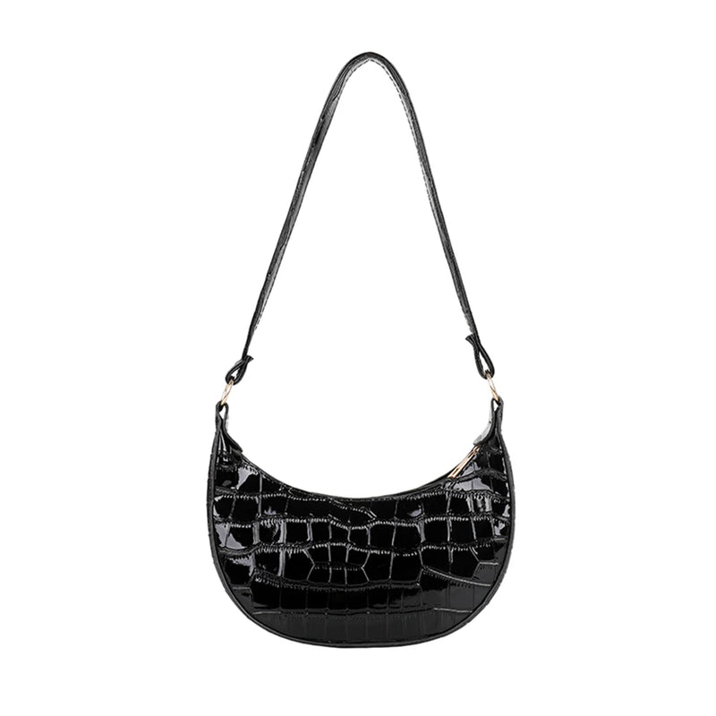 Stone Pattern Print Mini Handbag PU Leather Shoulder Top-Handle Bag