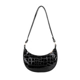 Stone Pattern Print Mini Handbag PU Leather Shoulder Top-Handle Bag