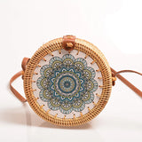 Ladies Beach Retro Handbag Vintage National Style Rattan Women Shoulder Bags